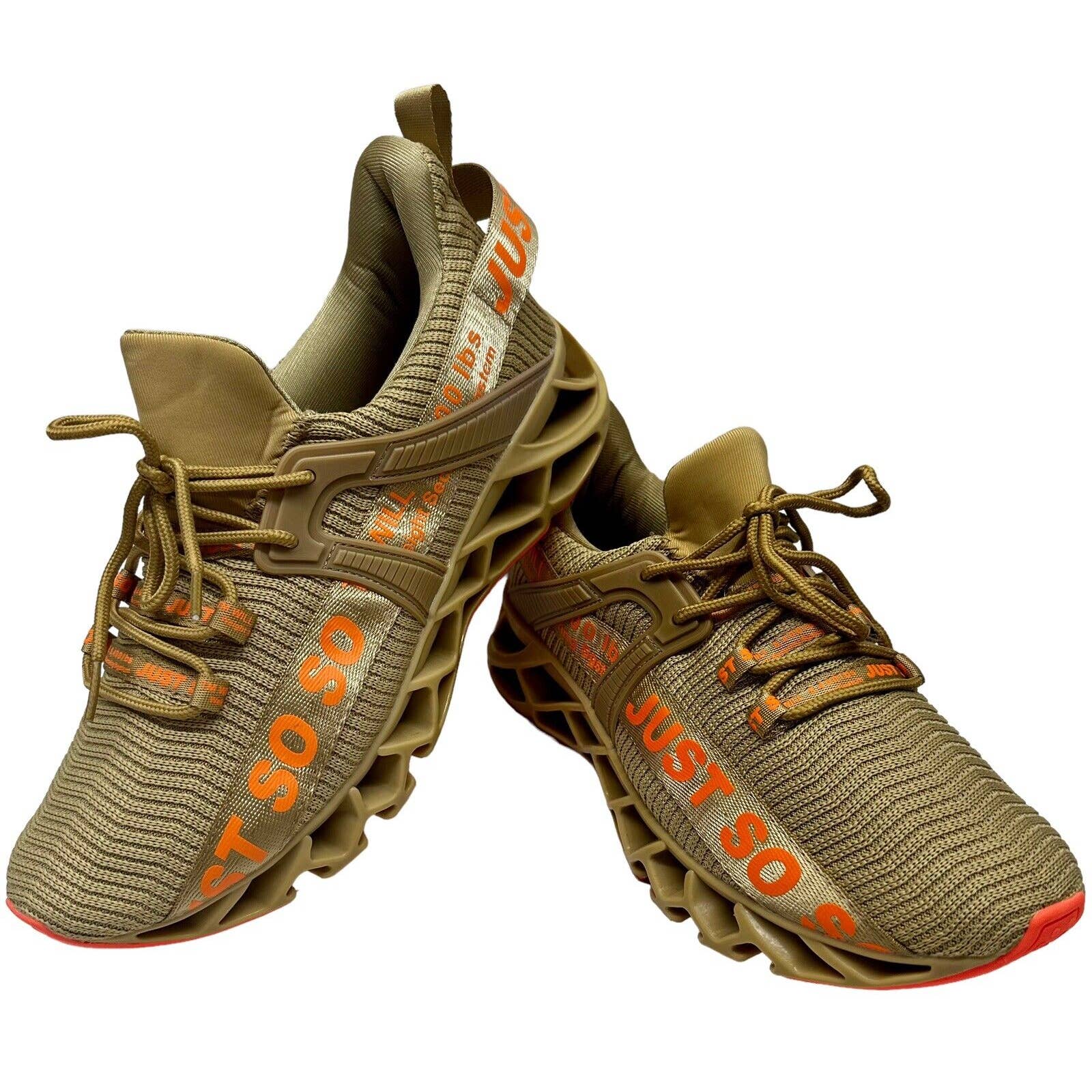 Athletic Running Shoes Just So So Orange Accents Comfort Lightweight